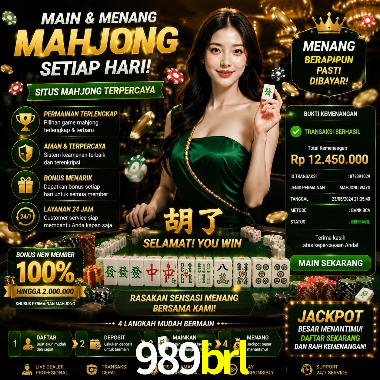 Ganhar e sacar na 989brl